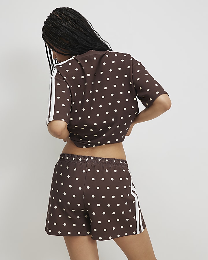 Brown Premium Polka Dot Tape Shorts
