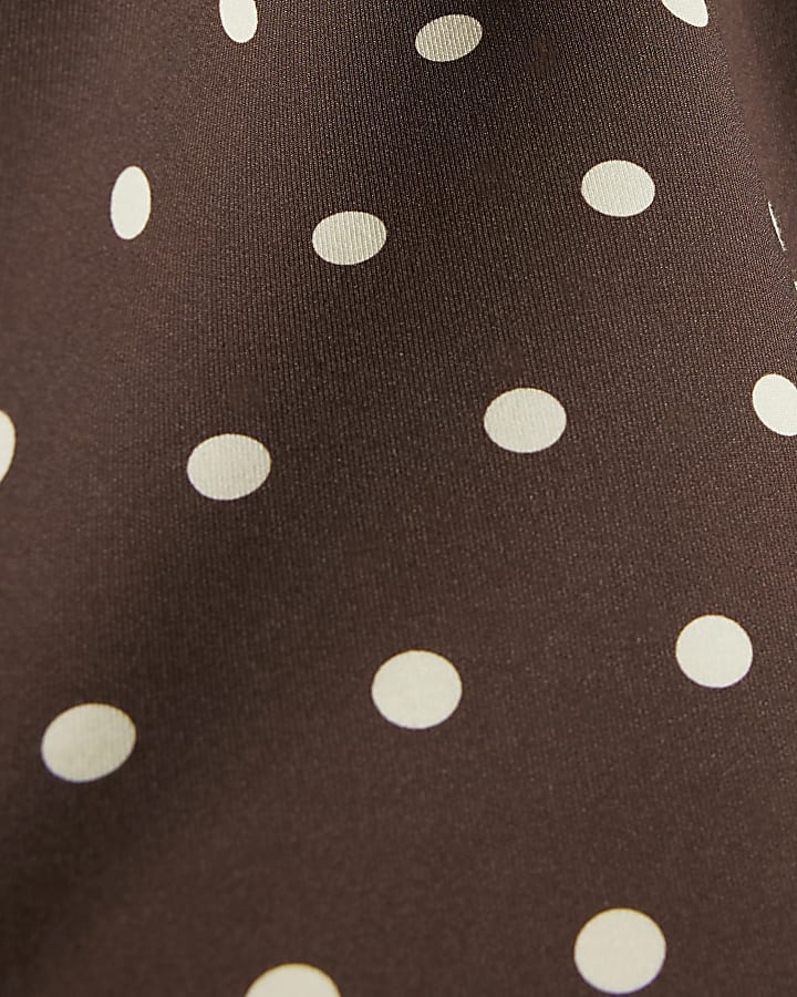 Brown Premium Polka Dot Tape Shorts