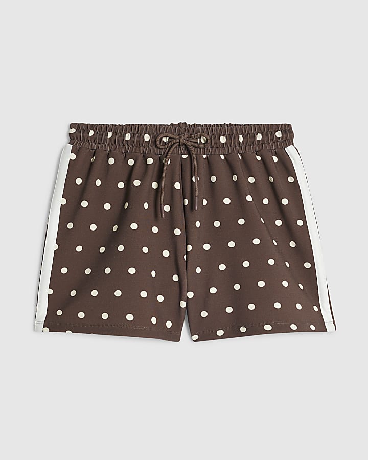Brown Premium Polka Dot Tape Shorts