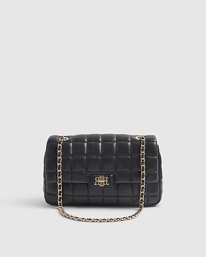 Black RIR Quilted Shoulder Bag