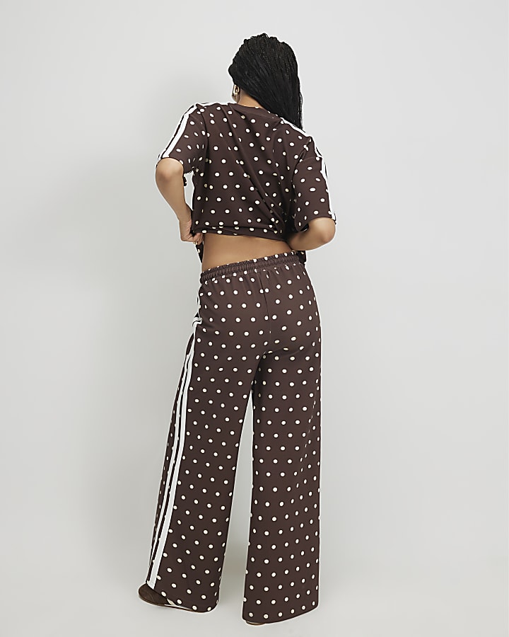 Brown Premium Polka Dot Tape Joggers