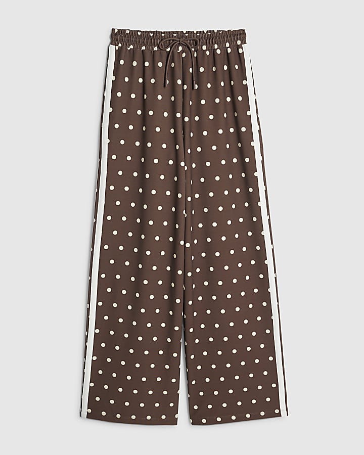 Brown Premium Polka Dot Tape Joggers