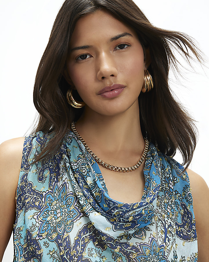 Gold Chunky Box Chain Necklace