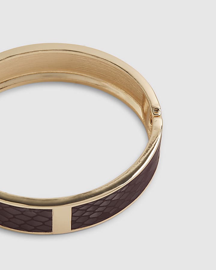 Red Snake Print Bangle