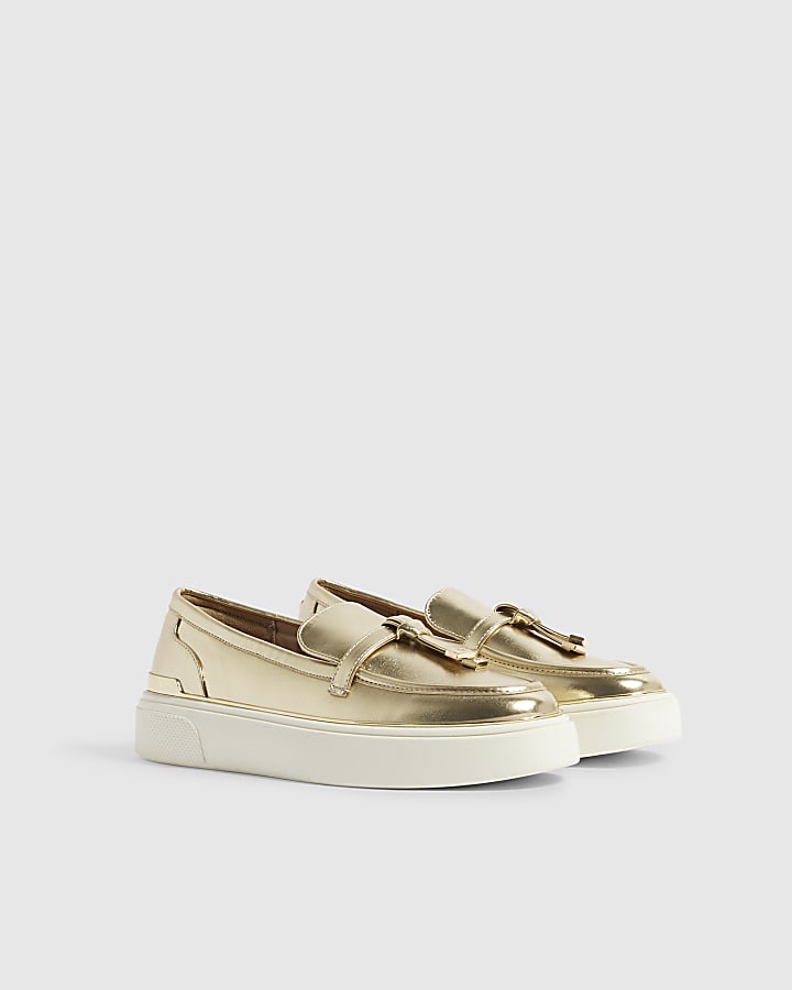 Gold Tassel Slip On Trainers