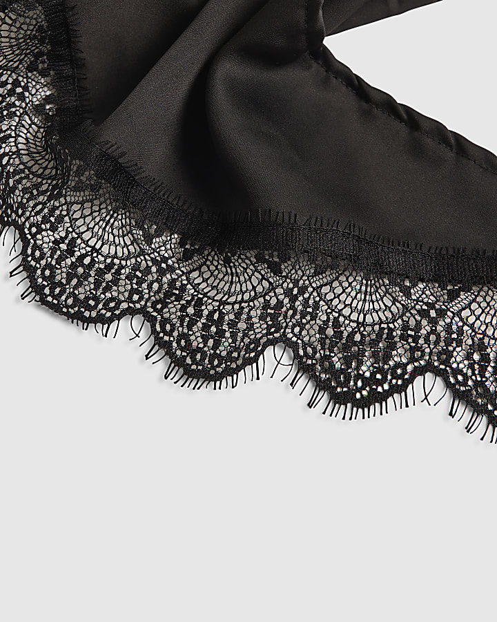 Black And Lace Scarf