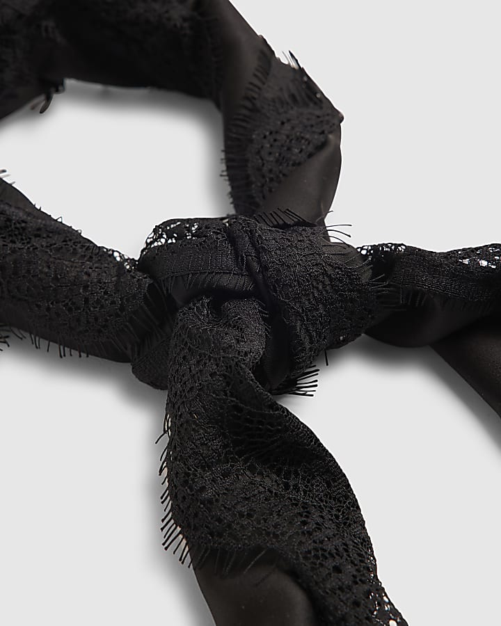 Black And Lace Scarf