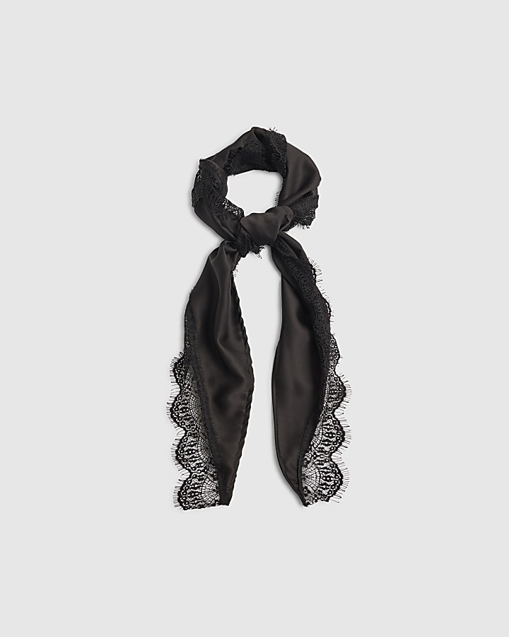 Black And Lace Scarf