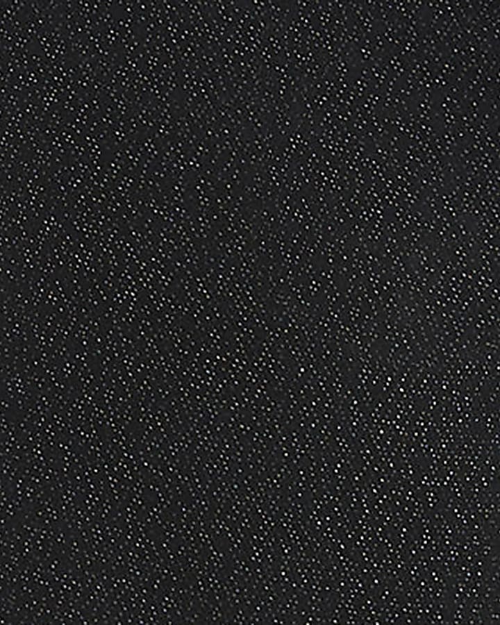Black Mid Rise Glitter Slim Straight Jeans