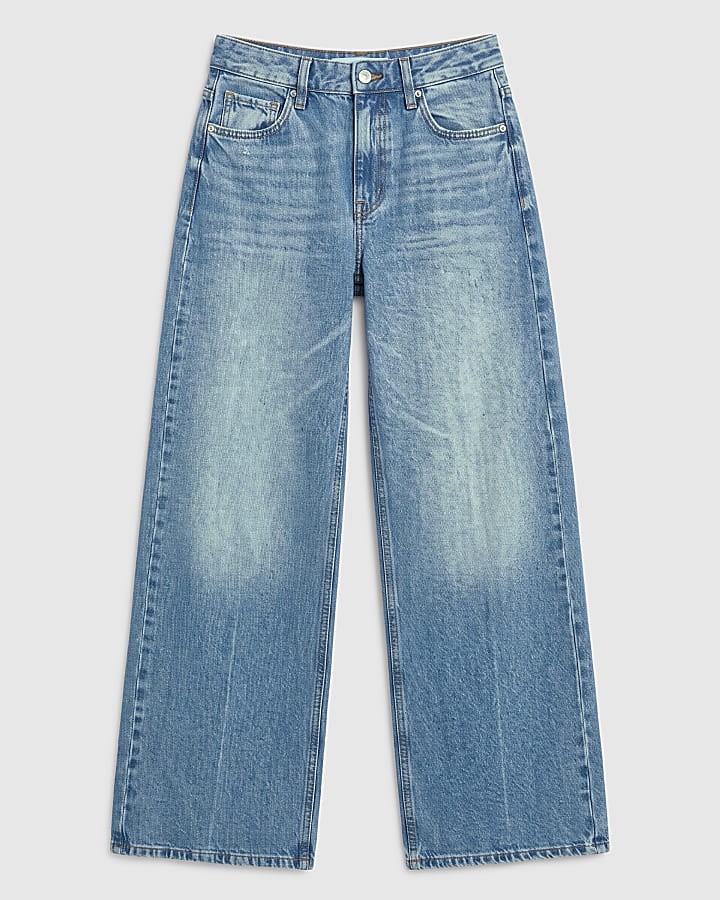 Blue High Rise Nicola Barrel Jeans
