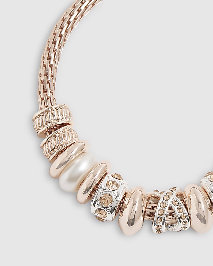 Rose Gold Charm Stretch Bracelet