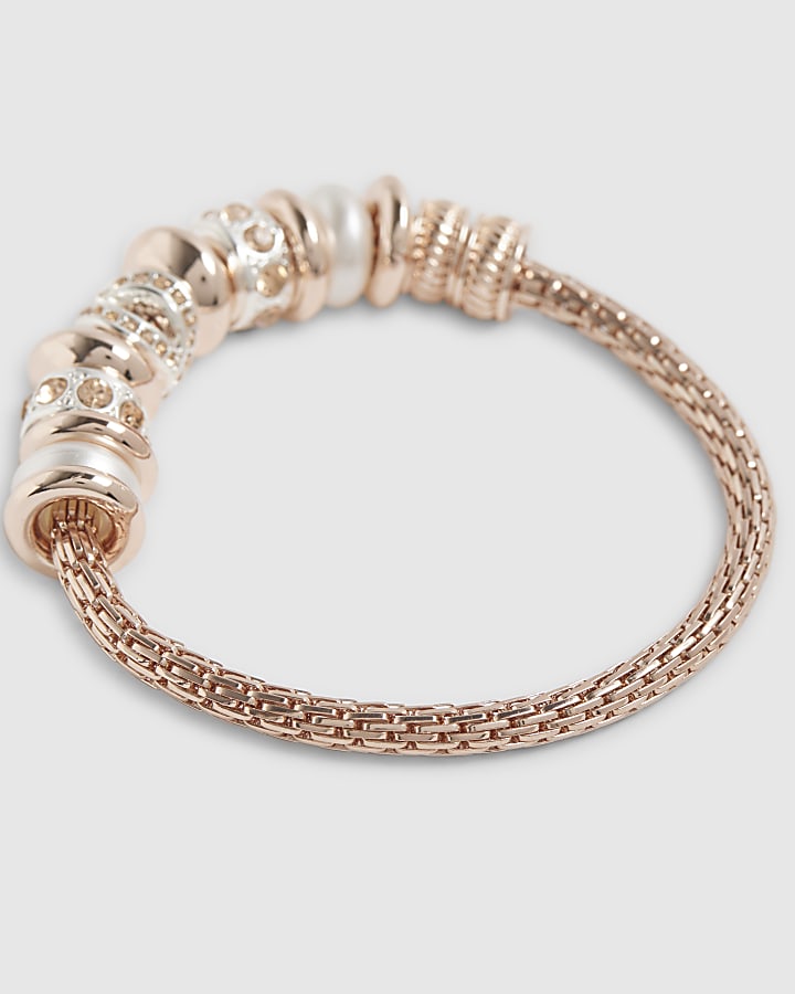 Rose Gold Charm Stretch Bracelet