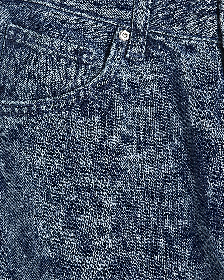 Petite High Waist Leopard Print Tapered Jeans