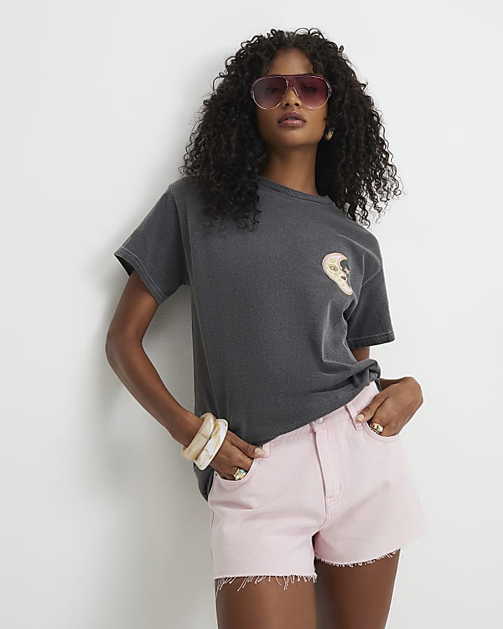 Grey Mystical Boyfriend Fit T-Shirt