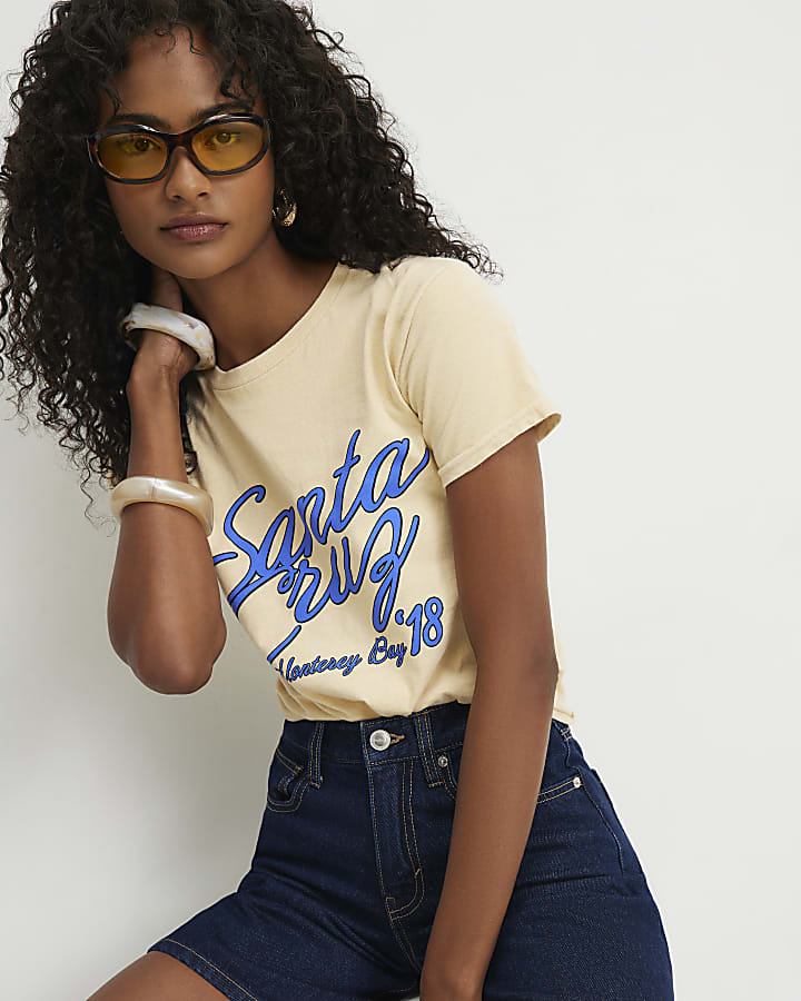 Yellow Short Sleeve Santa Cruz T-Shirt