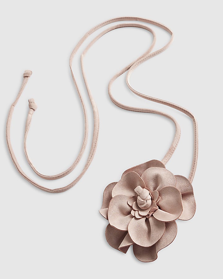 Pink Corsage Flower Belt