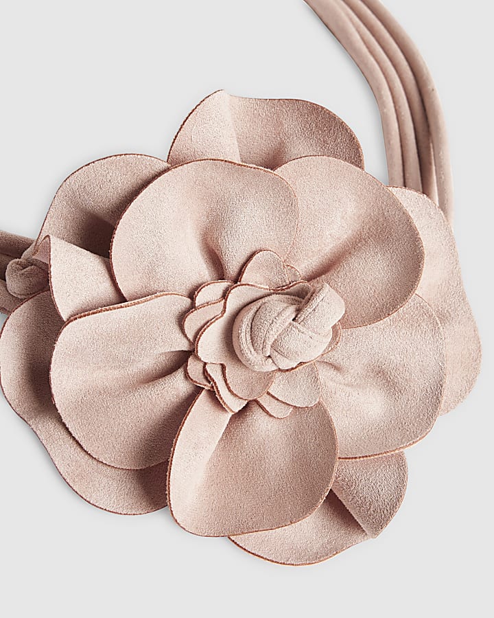 Pink Corsage Flower Belt