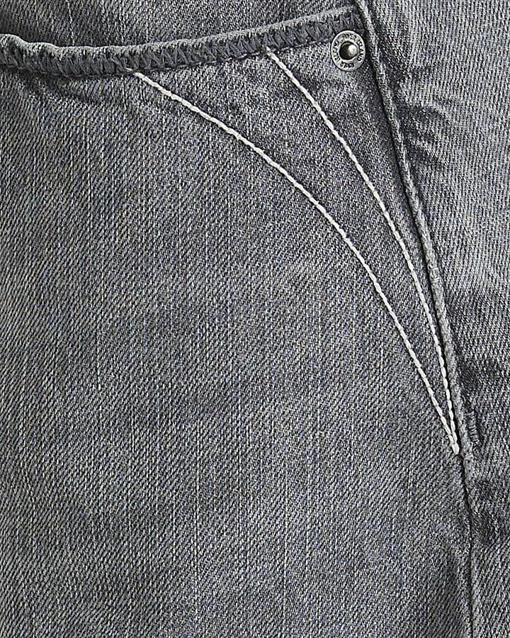 Grey High Waisted Vintage Barrel Leg Jeans