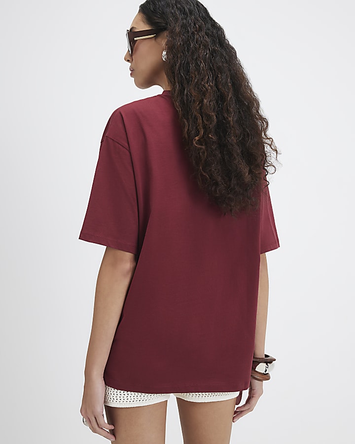Red Cotton Short Sleeve Rodeo Western T-Shirt