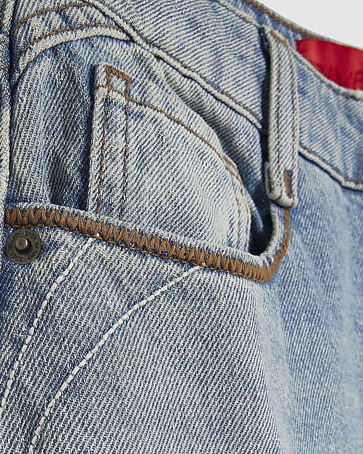 Blue Vintage High Waisted Barrel Leg Jeans
