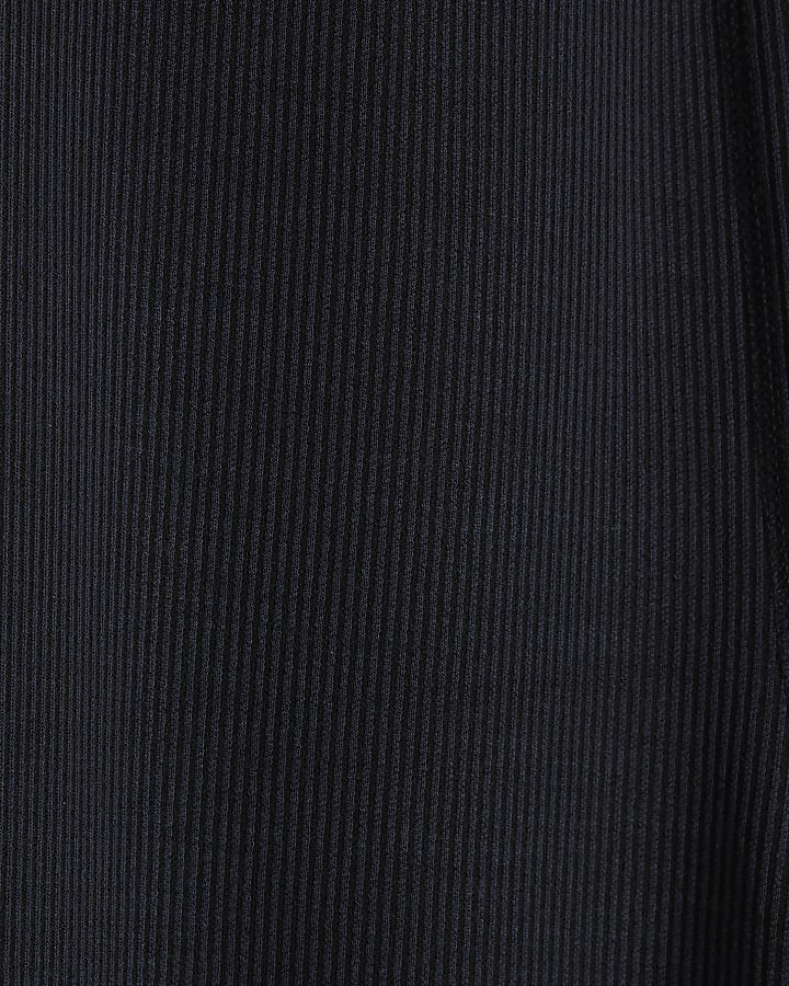 Navy Ribbed Soft Touch Trousers