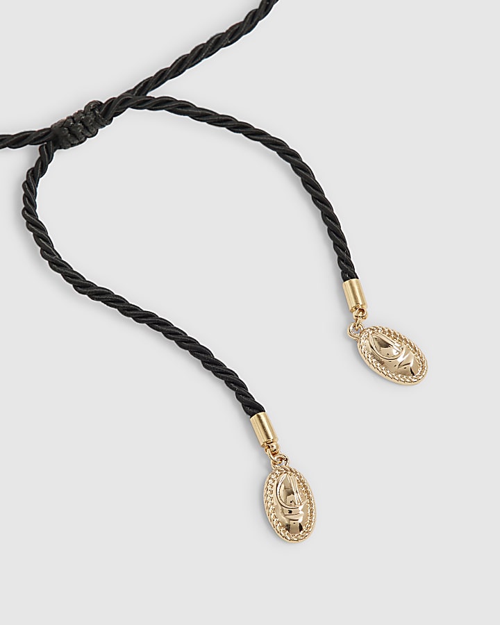 Gold Perfume Bottle Cord Necklace