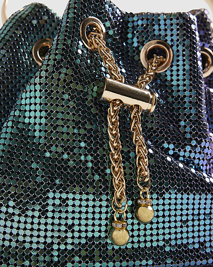 Purple Ombre Chainmail Clutch Bag