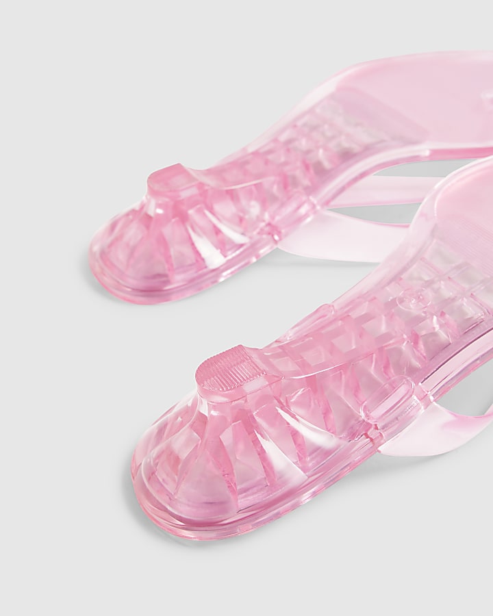 Pink Jelly Toe Thong Sandals