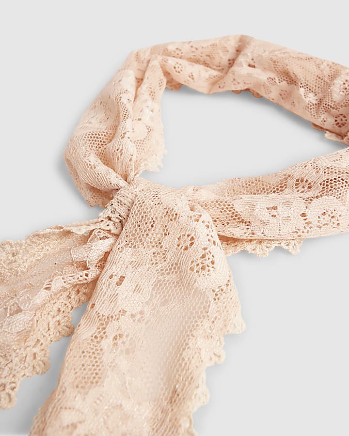 Pink Lace Scarf