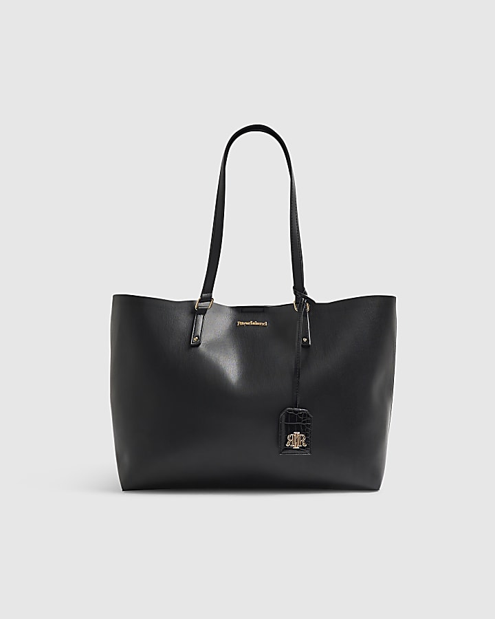 Black Tote Bag With Internal Pouch
