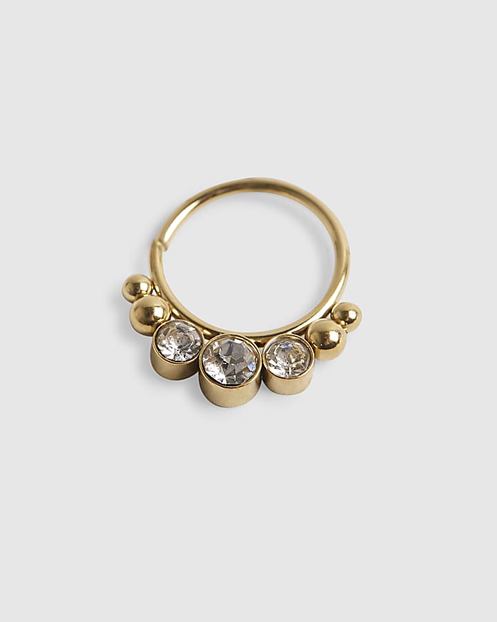 Gold Diamante Nose Ring