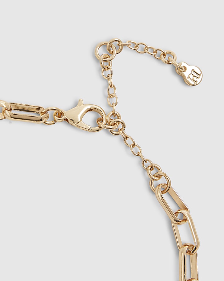 Gold Swirl Collar Necklace
