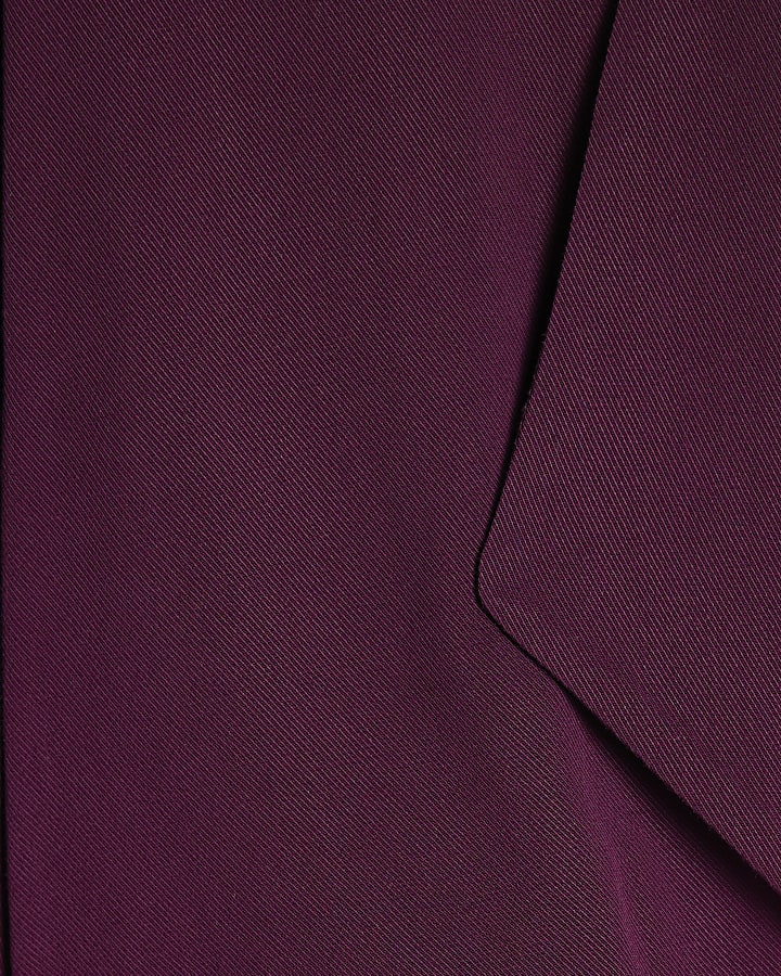 Purple Wrap Scarf Detail Shirt