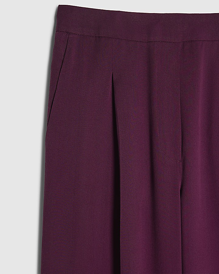 Red Darted Wide Leg Trousers