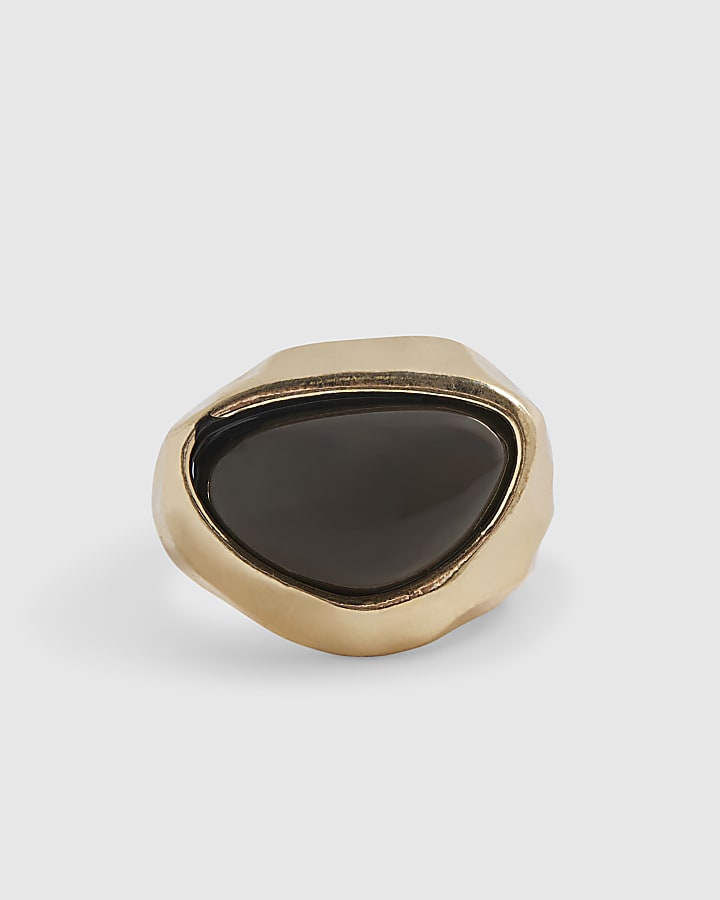 Gold Statement Stone Ring