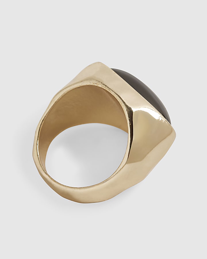 Gold Statement Stone Ring