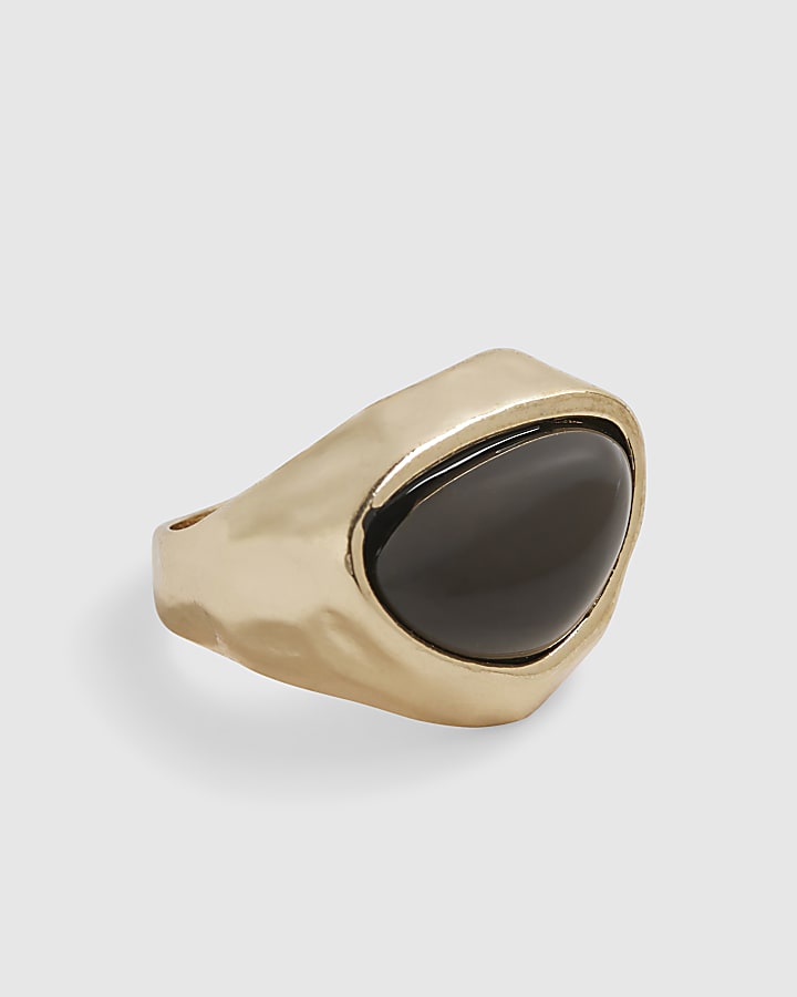 Gold Statement Stone Ring