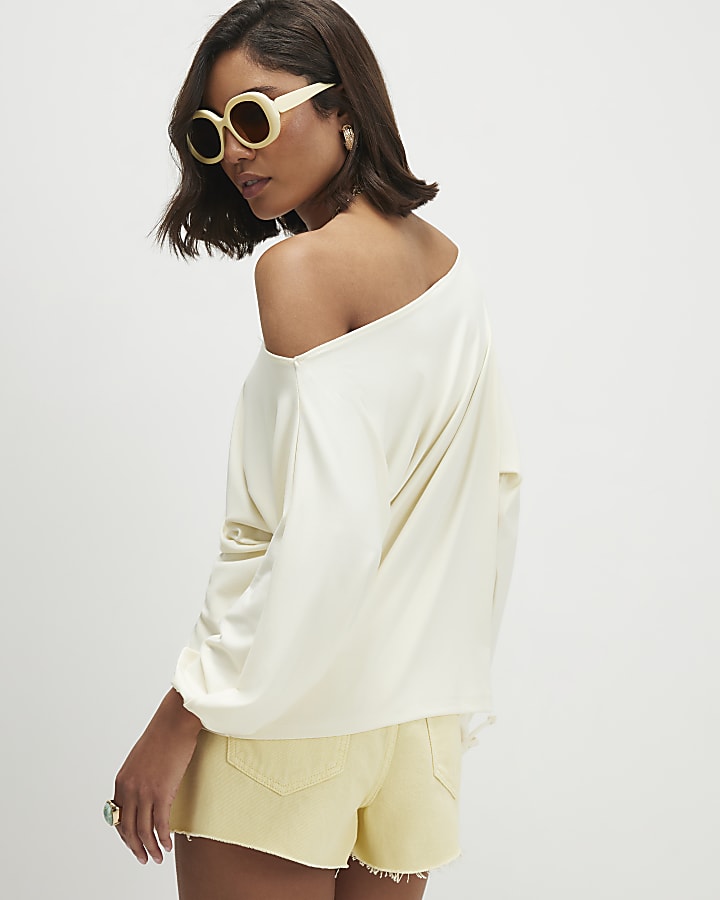 Cream Asymmetric Top