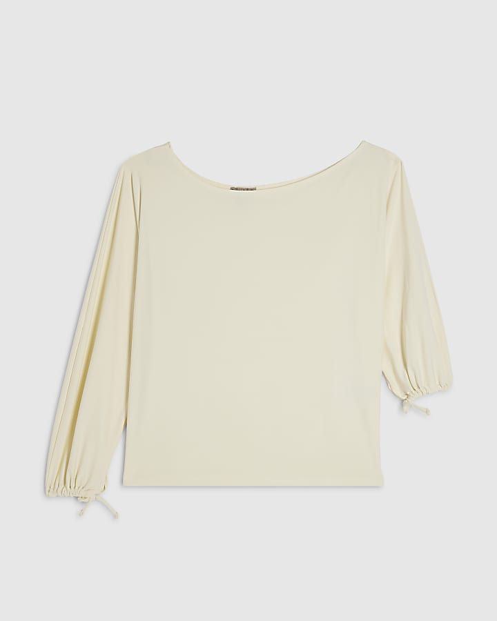 Cream Asymmetric Top