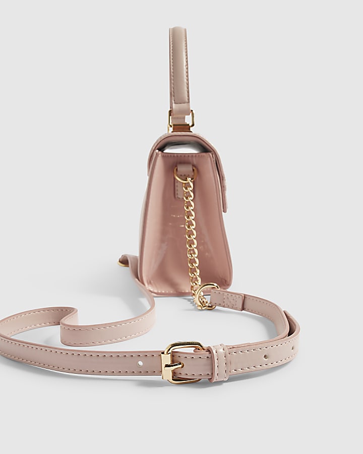 Pink Monogram Diamante Tote Crossbody Bag
