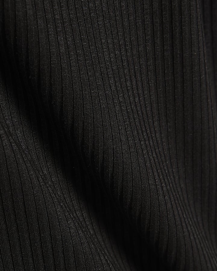 Black Cami Rib Mini Dress