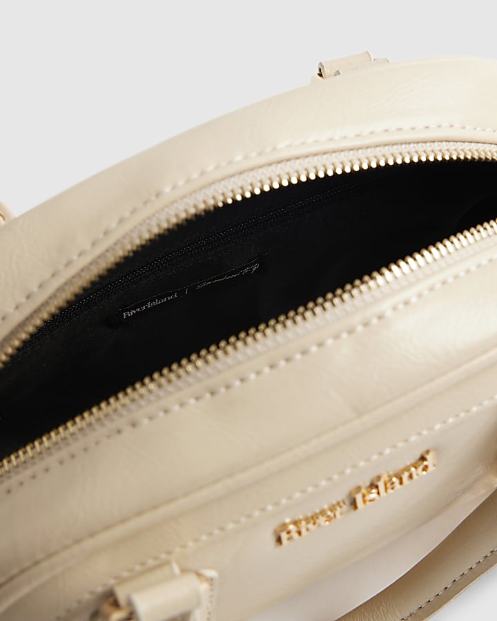 Cream Charm Bowler Bag