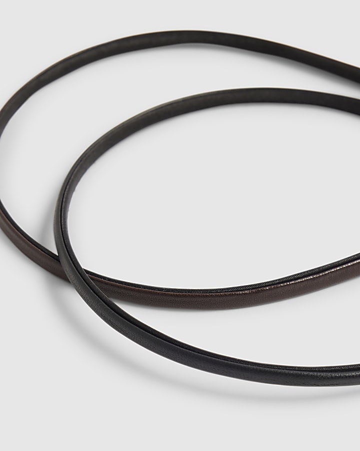 Black And Brown Skinny Pack of 2 Headbands