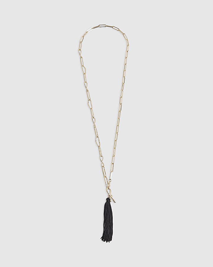 Gold Knot Tassel Chain Belt