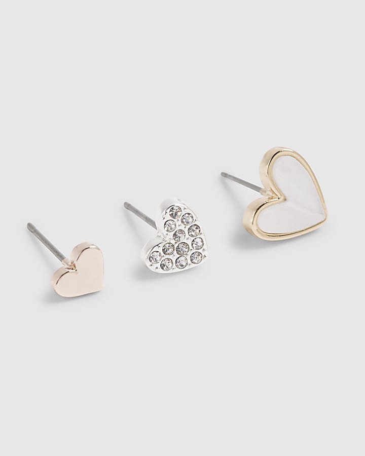 Gold Hoop And Stud Earring Multipack
