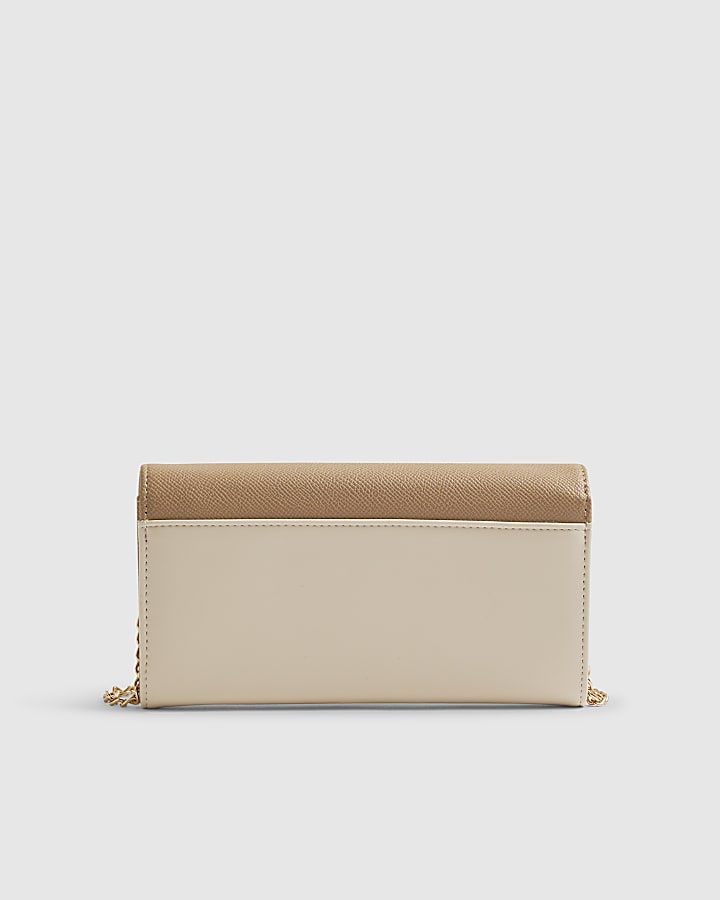 Cream Flap Crossbody Purse