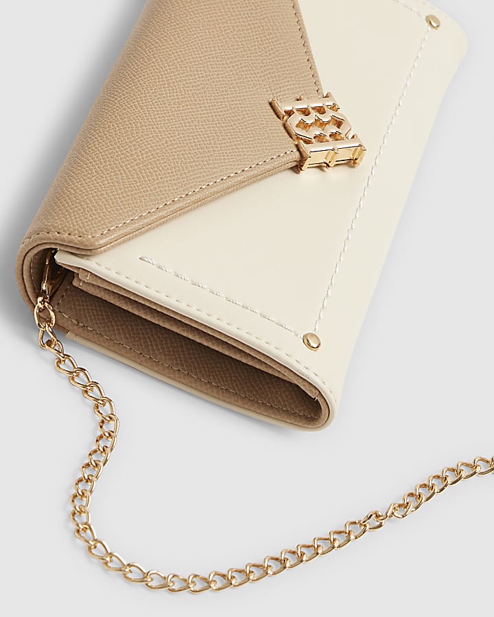Cream Flap Crossbody Purse