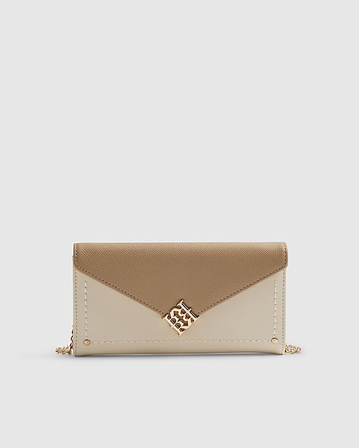 Cream Flap Crossbody Purse