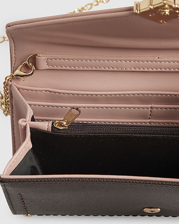 Brown Flap Crossbody Purse