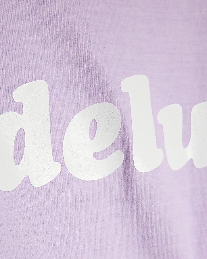 Purple Cotton Delulu Graphic T-Shirt